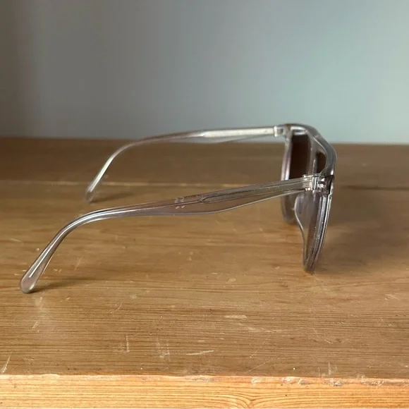 Celine CL40006F Oversized Aviator Sunglasses Clear Frame Brown Gradient Lens - Picture 6 of 7